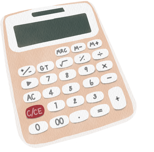 Calculator watercolor